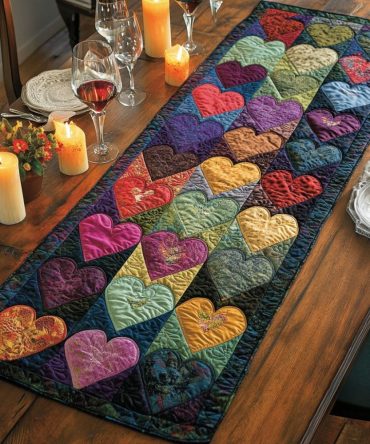 Heartbeat Runner Quilted Table Runner