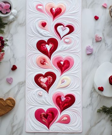 Heartfelt Bliss Quilted Table Runner