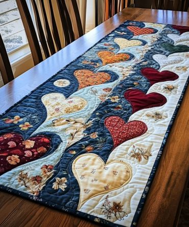 Heartfelt Harmony Quilted Table Runner