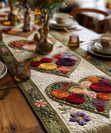 Heartfield Quilted Table Runner