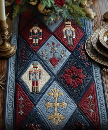Hearthside Holly Quilted Table Runner