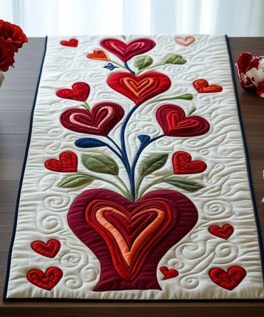 Heartroot Tree Quilted Table Runner