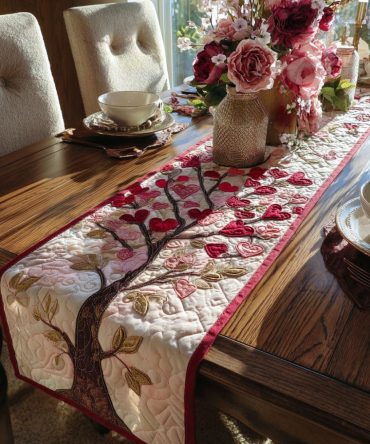 Heartwood Harmony Quilted Table Runner