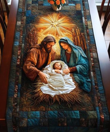 Heavenly Family Love Quilted Table Runner