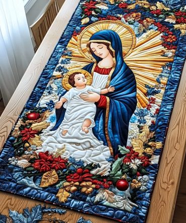 Heavenly Grace And Peace Quilted Table Runner