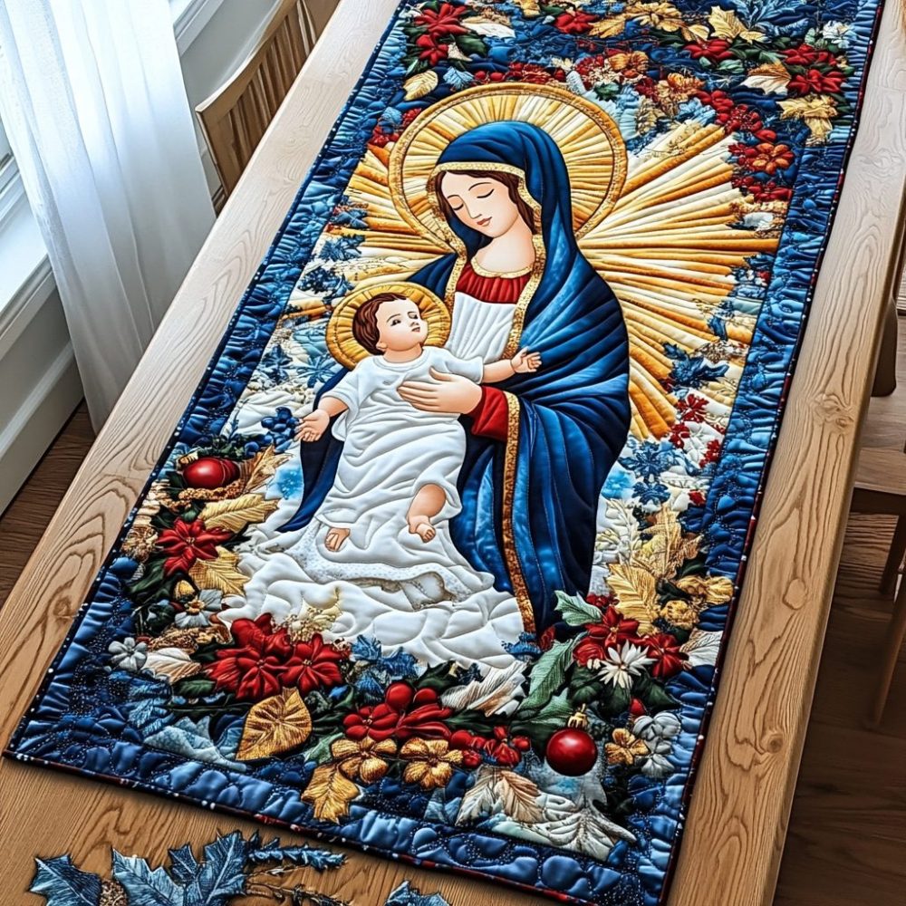 Heavenly Grace And Peace Quilted Table Runner