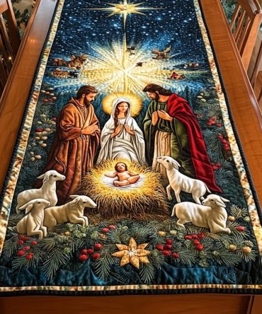 Heavenly Hosts Quilted Table Runner