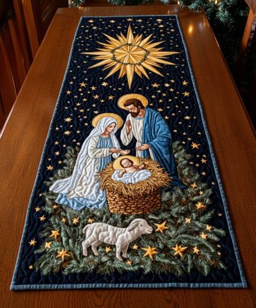 Heavenly Manger Quilted Table Runner