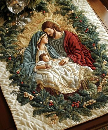 Heavenly Peace Quilted Table Runner