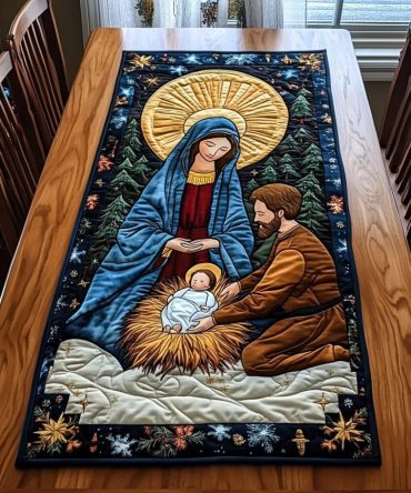 Heavenly Peaceful Night Quilted Table Runner