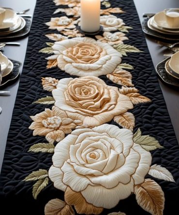 Heirloom Petals Quilted Table Runner