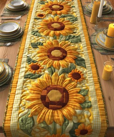 Helianthus Harmony Quilted Table Runner
