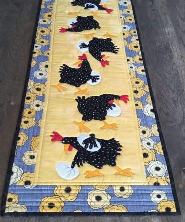 Hen Party Quilted Table Runner