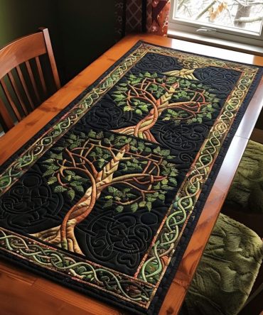 Heritage Celtic Tree Quilted Table Runner