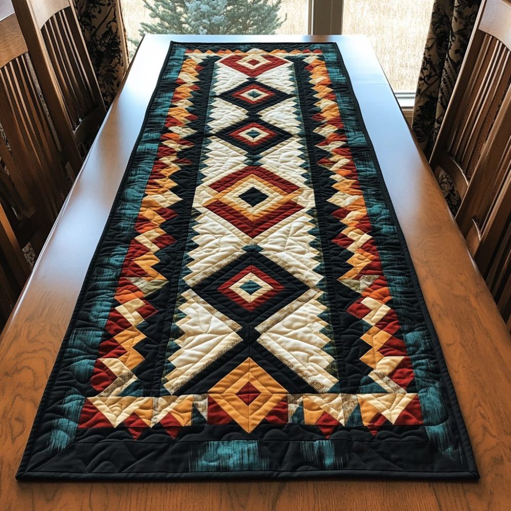 Heritage Bloom Quilted Table Runner