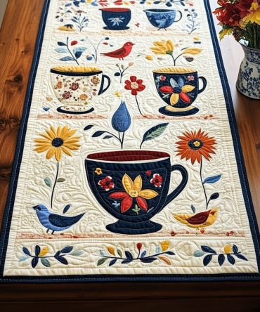 Heritage Blossom Quilted Table Runner