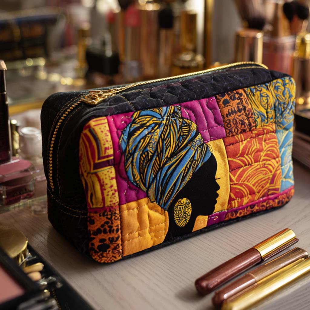 Heritage Glow Quilted Makeup Bag