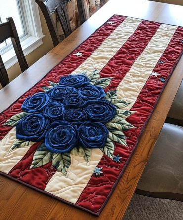 Heritage Petals Quilted Table Runner