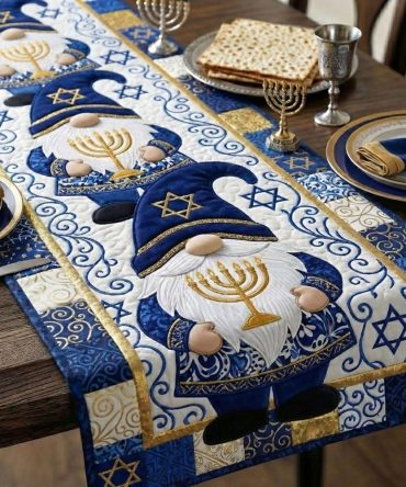Heritage In Blue Quilted Table Runner