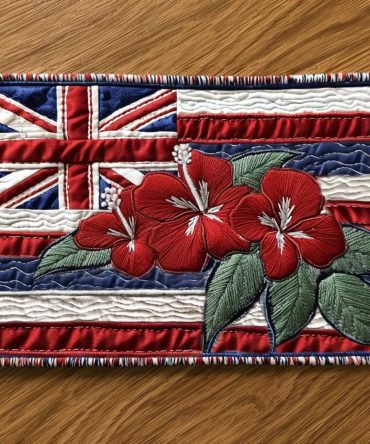 Hibiscus Dreams Quilted Table Runner