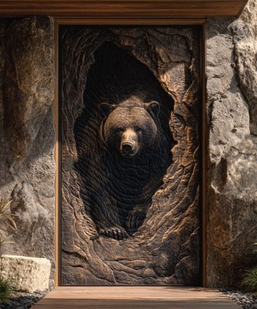 Hidden Majesty Quilted Door Cover