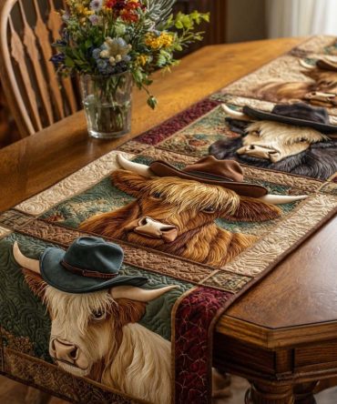 Highland Wrangler Quilted Table Runner