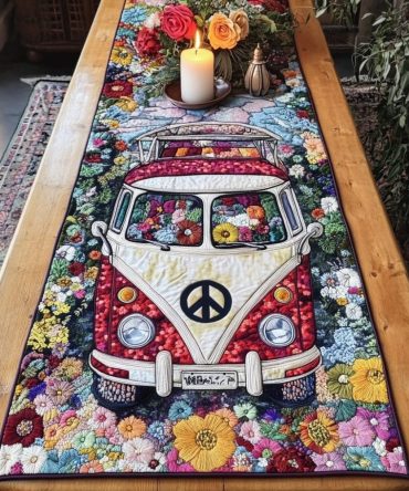 Hippie Ride Quilted Table Runner