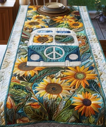 Hippie Sunshine Quilted Table Runner