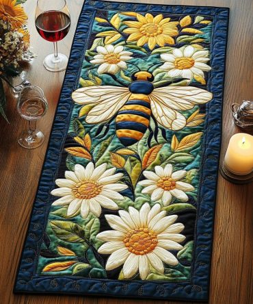 Hive Harmony Quilted Table Runner