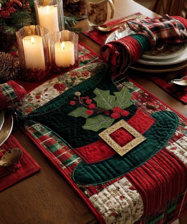 Holiday Charm Quilted Table Runner