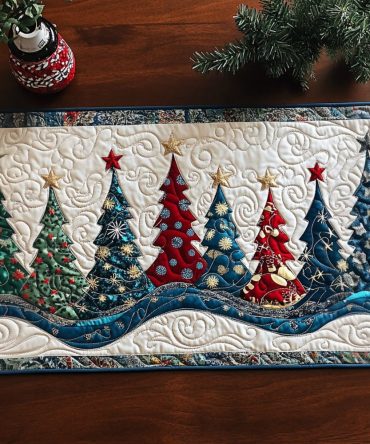 Holiday Gleam Quilted Table Runner