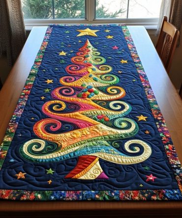 Holiday Glow Quilted Table Runner