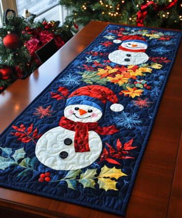 Holiday Harmony Quilted Table Runner