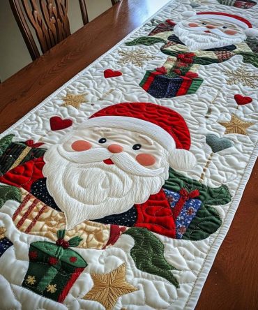 Holiday Harmony Quilted Table Runner
