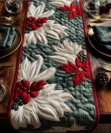Holiday Hearth Quilted Table Runner