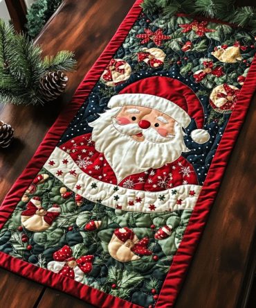 Holiday Hearth Trail Quilted Table Runner