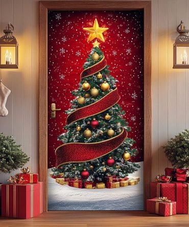 Holiday Light Quilted Door Cover