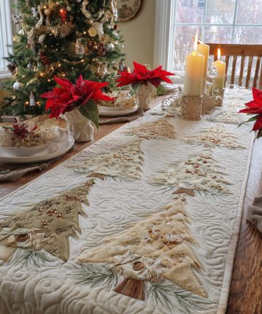 Holiday Pines Quilted Table Runner