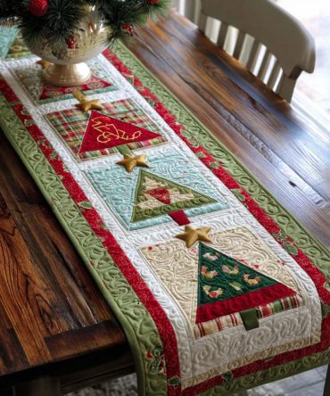 Holiday Pines Quilted Table Runner