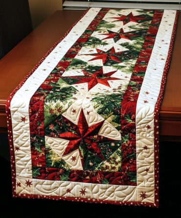 Holiday Season Glow Quilted Table Runner