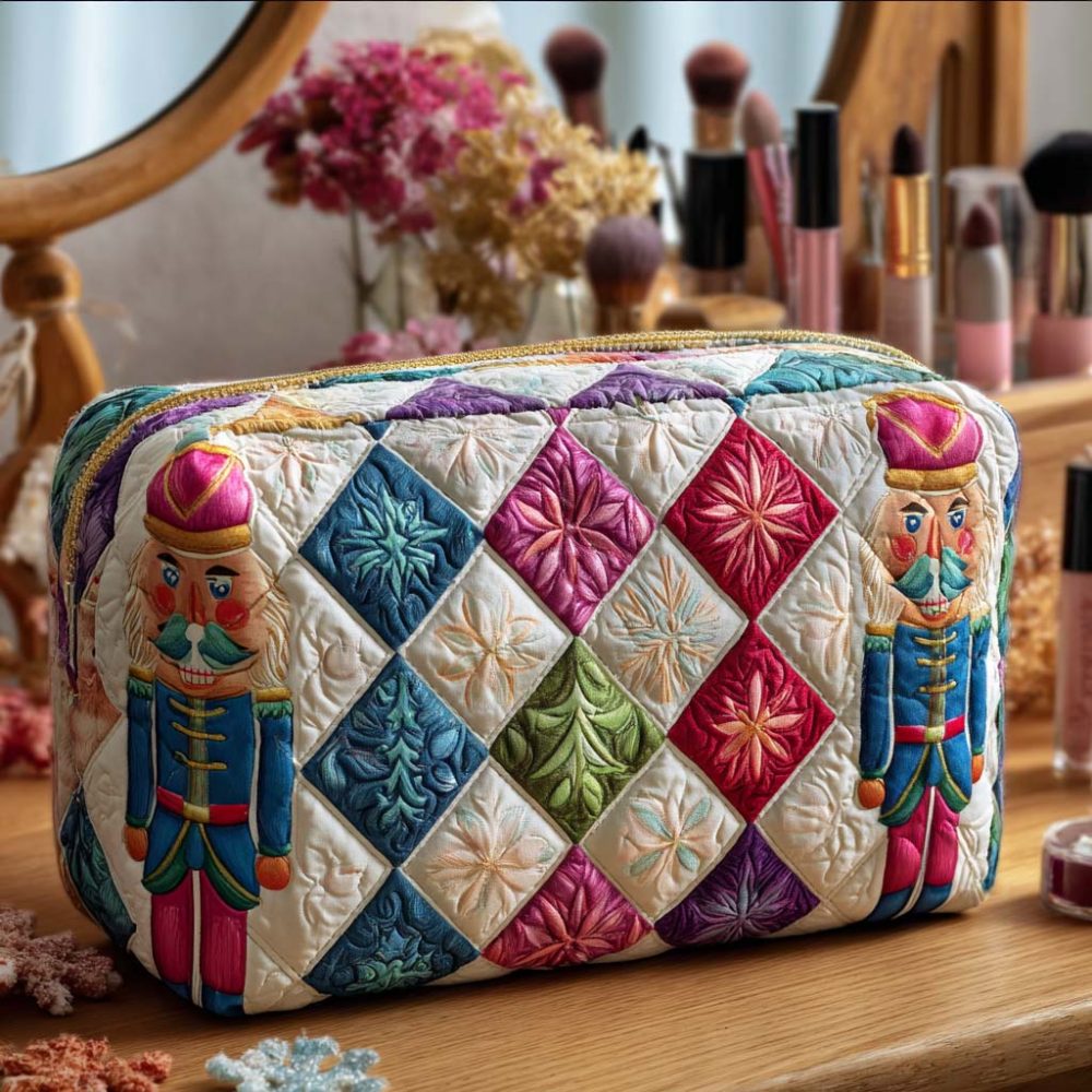 Holiday Sentinel Quilted Makeup Bag