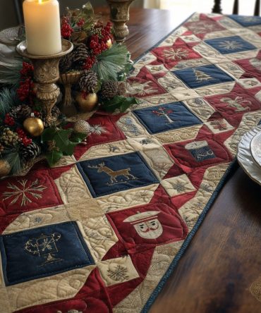 Holiday Traditions Quilted Table Runner