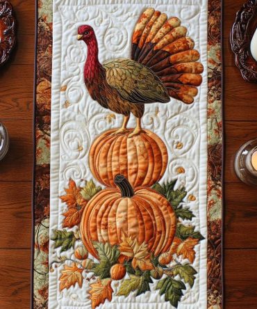 Holiday Turkey Quilted Table Runner