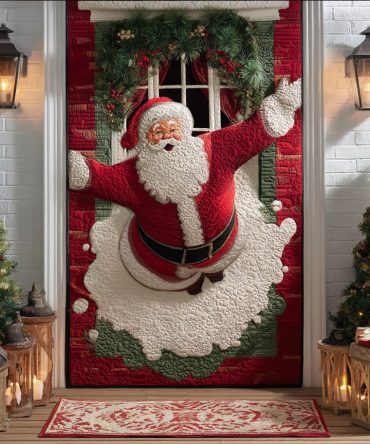 Holiday Visitor Quilted Door Cover