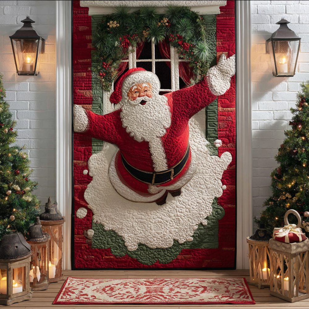 Holiday Visitor Quilted Door Cover