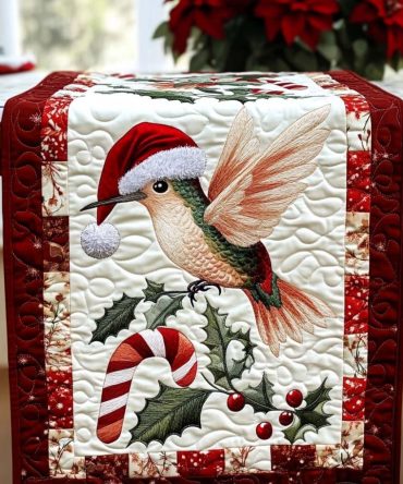 Holiday Wings Quilted Table Runner