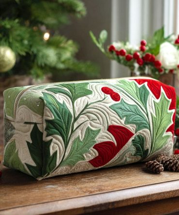 Holly Bloom Quilted Makeup Bag