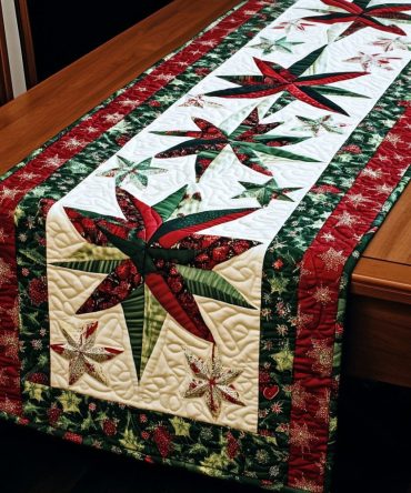 Holly Jolly Cheer Quilted Table Runner