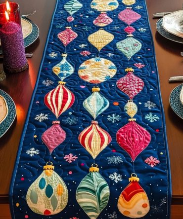 Holy Jolly Glow Quilted Table Runner