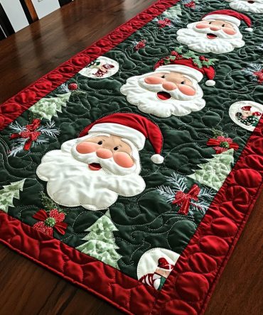 Holly Jolly Quilted Table Runner